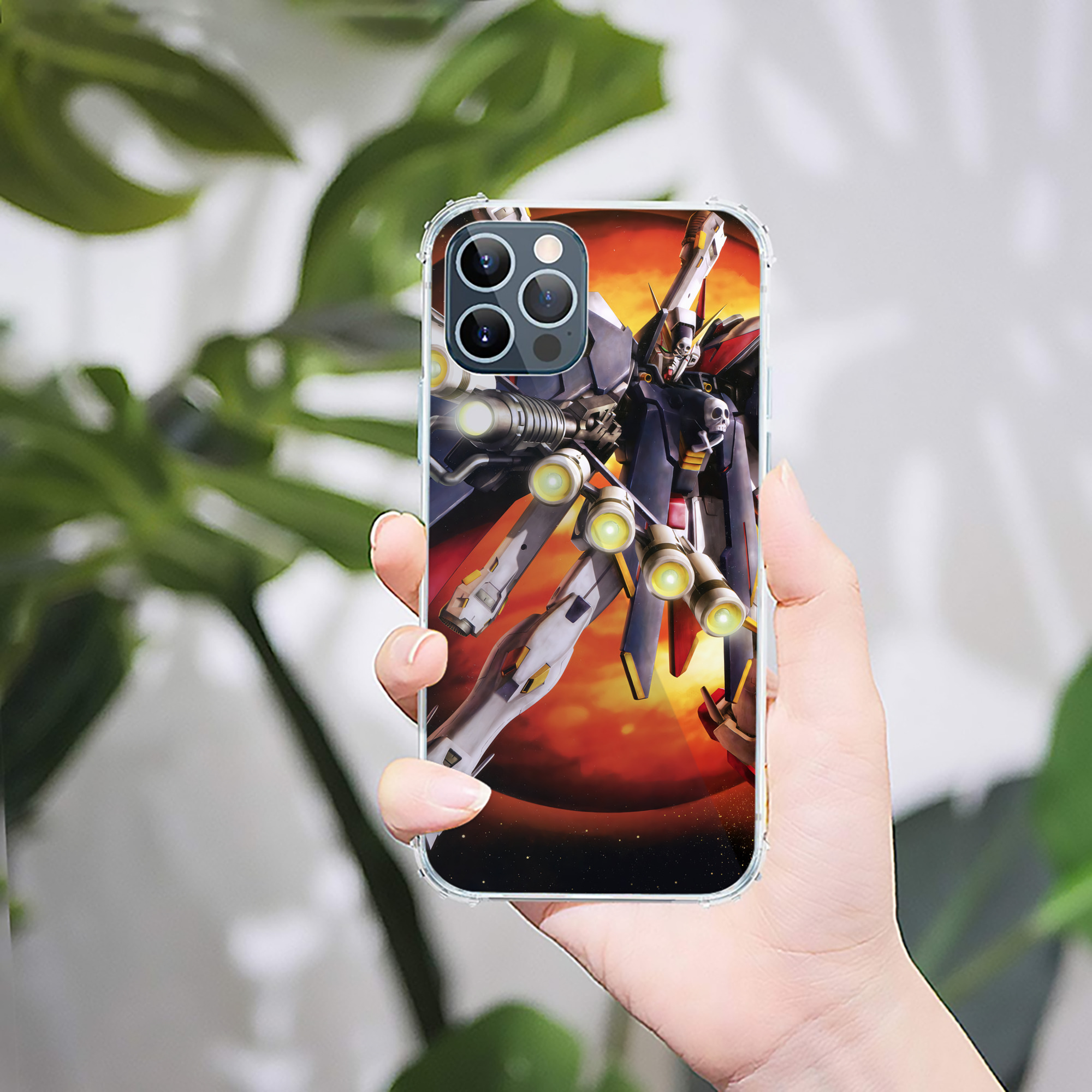 （画像用） 機動戦士ガンダム Mobile Suit Gundam 【iPhone 12シリーズ対応】透明スマホケース（クリアソフトケース）